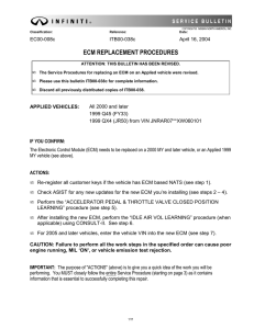 ecm replacement procedures