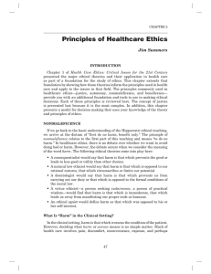 Principles of Healthcare Ethics