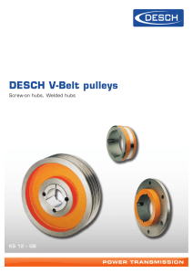 DESCH V-Belt pulleys - Screw