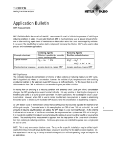 Application Bulletin ORP Measurments