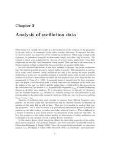 2. Analysis of oscillation data