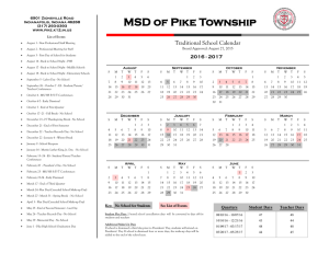 MSD of Pike Township - Metropolitan School District of Pike Township