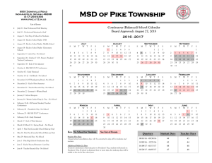 MSD of Pike Township - Metropolitan School District of Pike Township