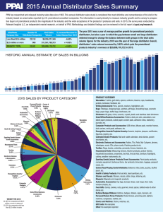 PPAI 2015 Annual Distributor Sales Summary