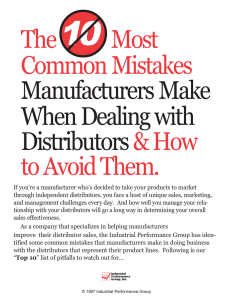 The Most Common Mistakes Manufacturers Make When Dealing