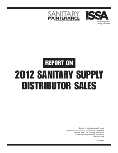 2012 sanitary supply distributor sales