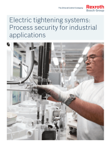 Electric tightening systems: Process security for industrial applications