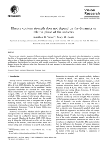 Illusory contour strength does not depend on the dynamics or