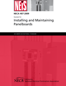 Standard for Installing and Maintaining Panelboards