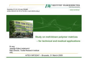 Study on melt-blown polymer matrices – for technical and medical