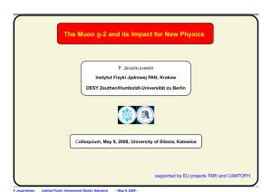 The Muon g-2 and its Impact for New Physics
