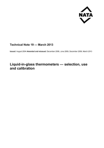 Technical Note 19 - Liquid-in-Glass Thermometers