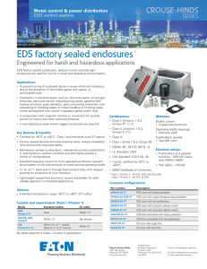 EDS factory sealed enclosures