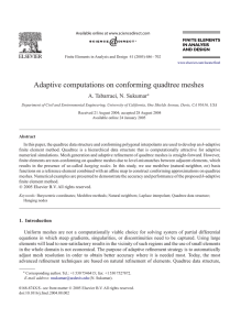 Adaptive computations on conforming quadtree meshes