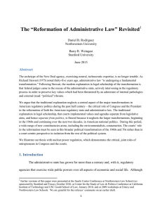 “Reformation of Administrative Law” Revisited
