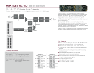 MUX-8258-4C /-8C 3G HD SD