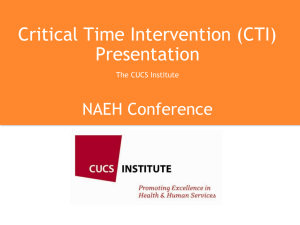 Critical Time Intervention (CTI) Presentation by The CUCS Institute
