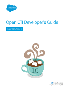 Open CTI Developer`s Guide