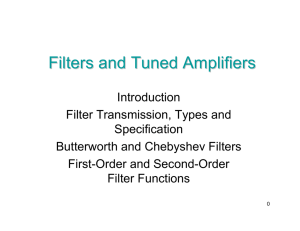 Filters and Tuned Amplifiers