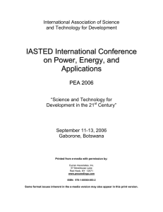 IASTED International Conference on Power