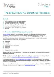 The SPECTRUM 4.0 Object exit Procedure