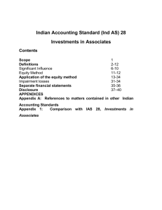 Indian Accounting Standard (Ind AS) 28 Investments in Associates