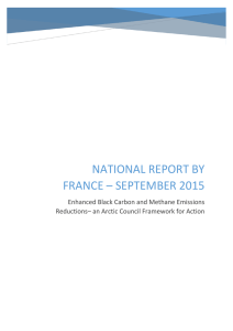NATIONAL REPORT BY FRANCE – SEPTEMBER 2015