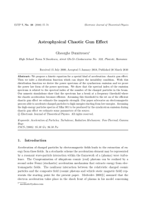 Astrophysical Chaotic Gun Effect - Electronic Journal of Theoretical