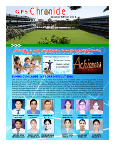 Chronicle - gps - gobindgarh public school