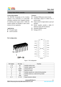 Data sheet Voltage Mode PWM Controller SDC7500 General
