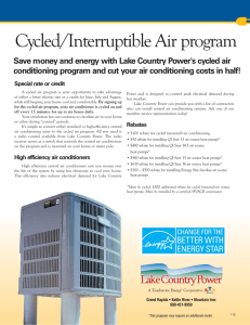 Cycled/Interruptible Air program