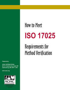 How to Meet ISO 17025 Requirements for Method Verification