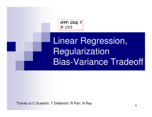 Linear Regression, Regularization Bias