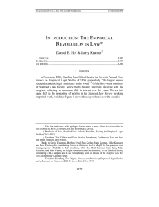 INTRODUCTION: THE EMPIRICAL REVOLUTION IN LAW*