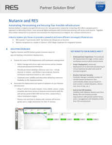 Nutanix and RES