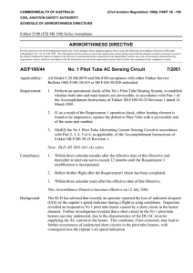 Airworthiness Directive - AD/F100/44