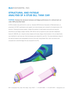 structural and fatigue analysis of a stub sill tank car