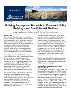 Utilizing Repurposed Materials to Construct Utility Buildings and
