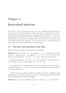 Chapter 4 Real-valued functions
