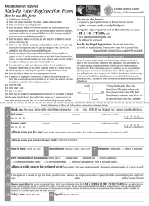 Mail-In Voter Registration Form