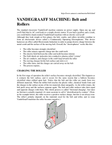 VANDEGRAAFF MACHINE: Belt and Rollers