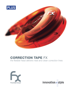 correction tape fx - Plus Corporation of America Plus Corporation of