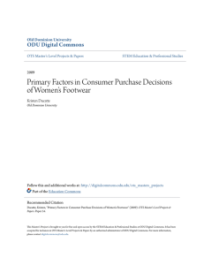 Primary Factors in Consumer Purchase Decisions of Women`s