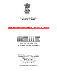Brief Industrial Profile of CHITRADURGA District