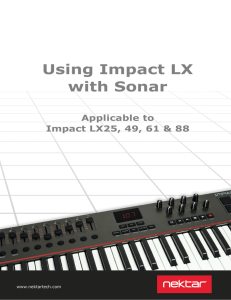 Using Impact LX with Sonar