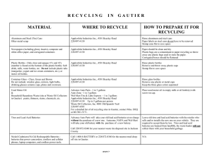 Gautier Recycling - Mississippi Department of Environmental Quality