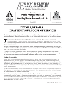 details, details… drafting your scope of services
