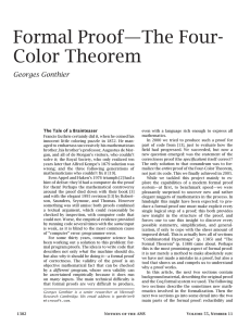 Formal Proof—The Four- Color Theorem