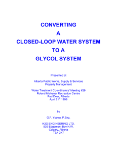 converting a closed-loop water system to a glycol system