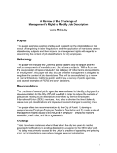 A Review of the Challenge of Management`s Right to Modify Job